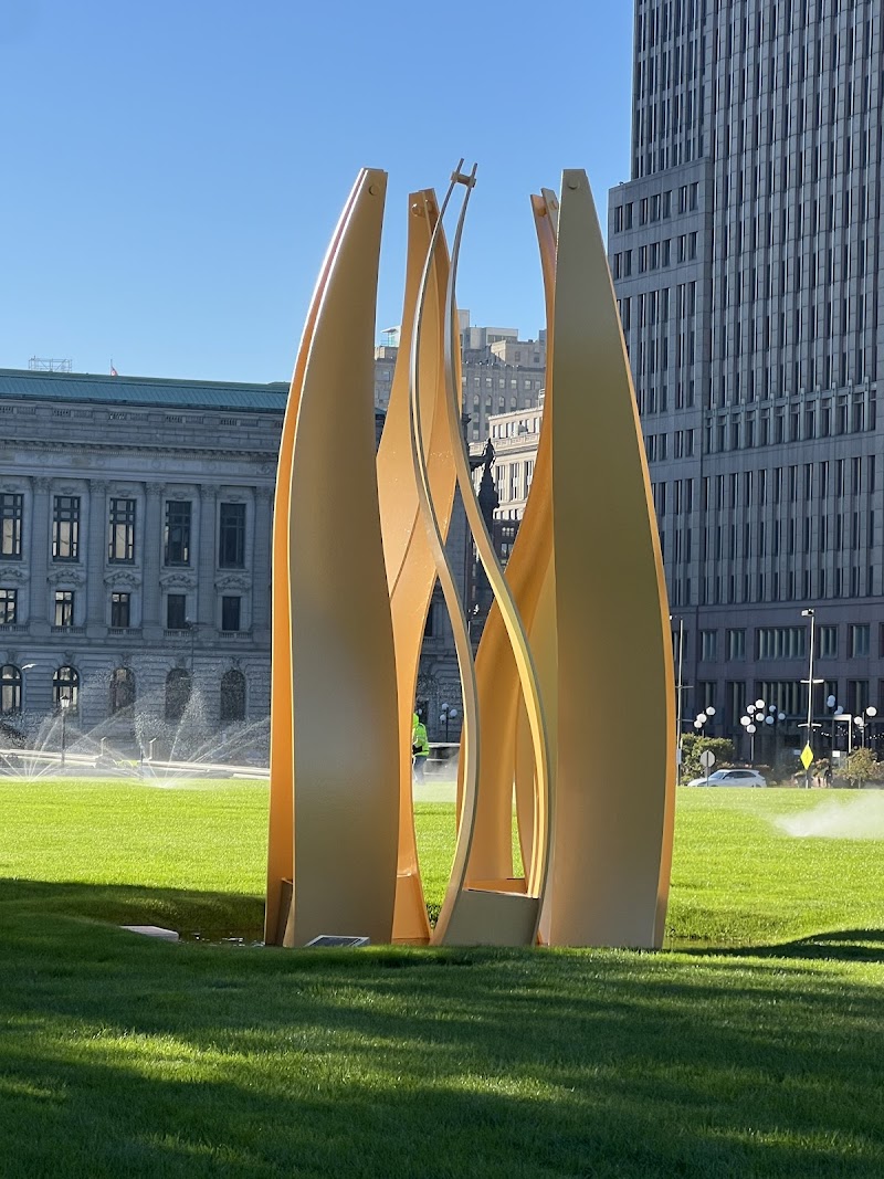 Flames Sculpture in Cleveland