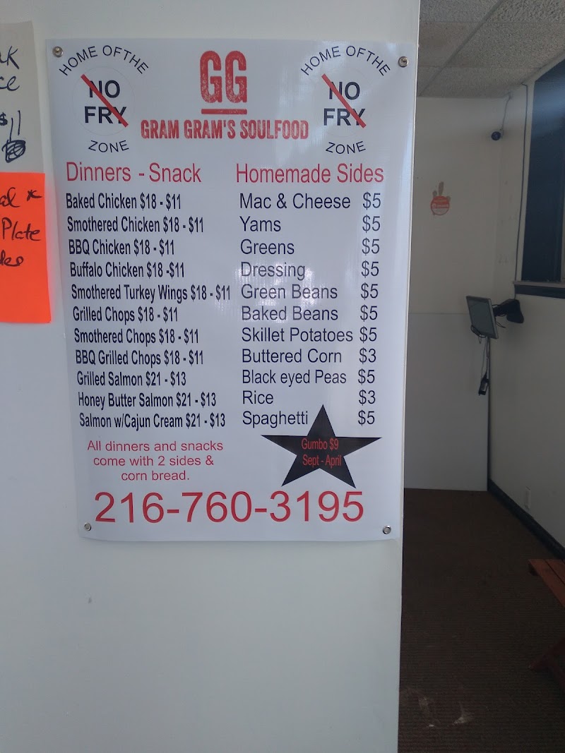Gram Gram's Soulfood Cleveland atmosphere