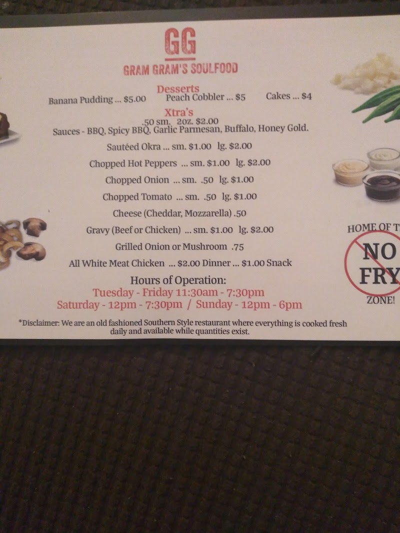 Gram Gram's Soulfood Cleveland atmosphere