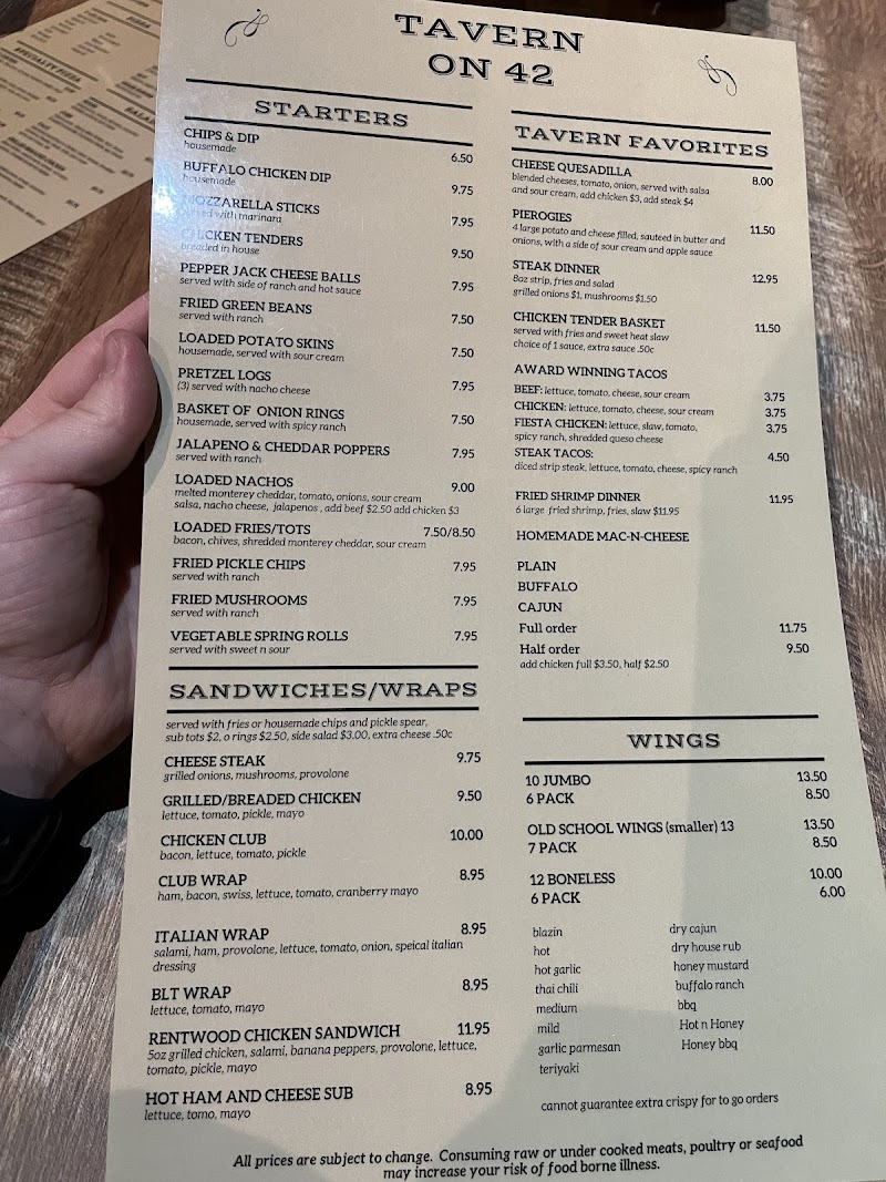 The Tavern on 42 Cleveland atmosphere