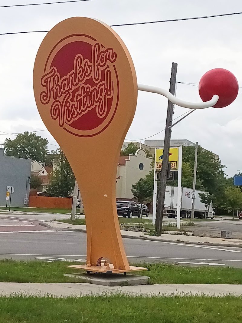 Paddle Ball Superelectric Sculpture Cleveland atmosphere