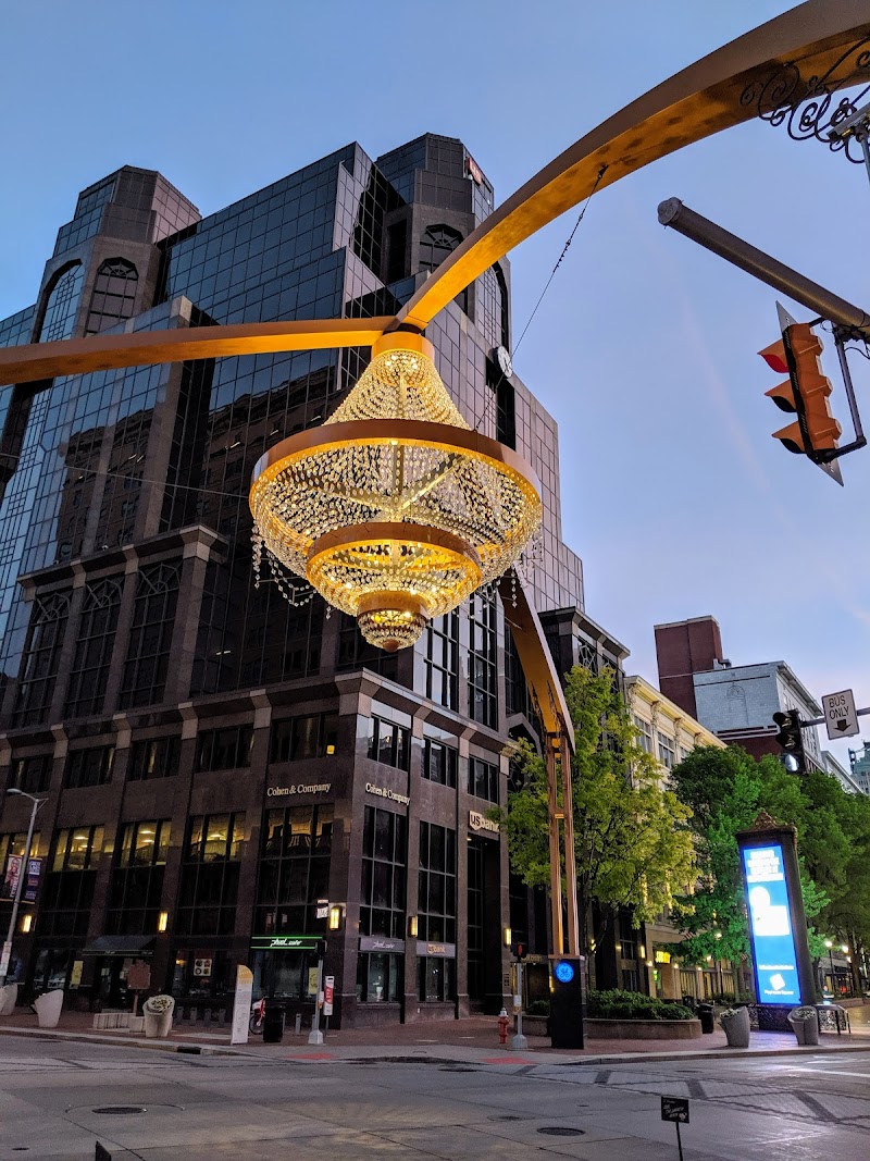 GE Chandelier Cleveland interior