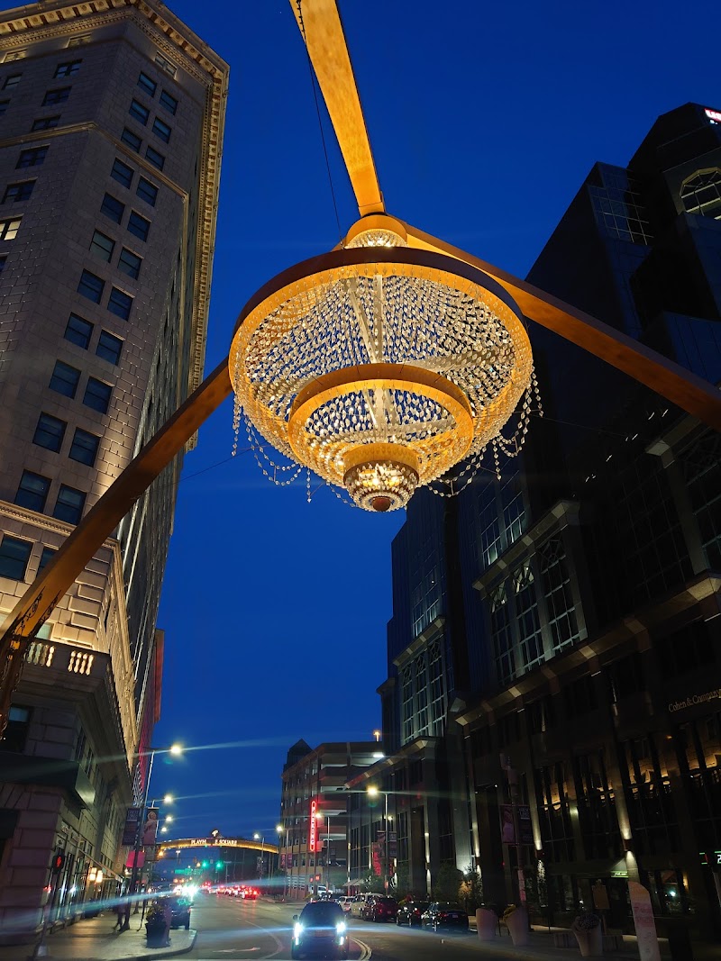 GE Chandelier Cleveland atmosphere