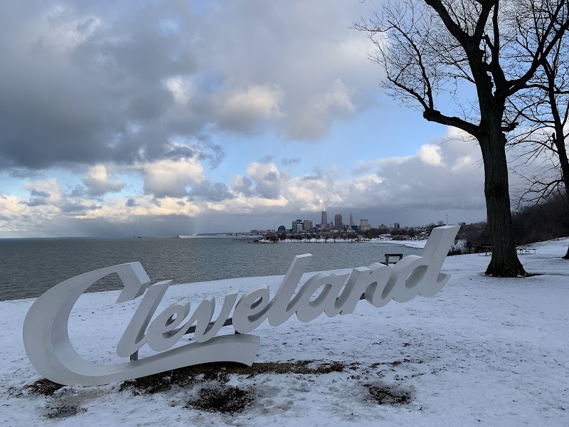 Cleveland Script Sign - Edgewater Park Cleveland atmosphere
