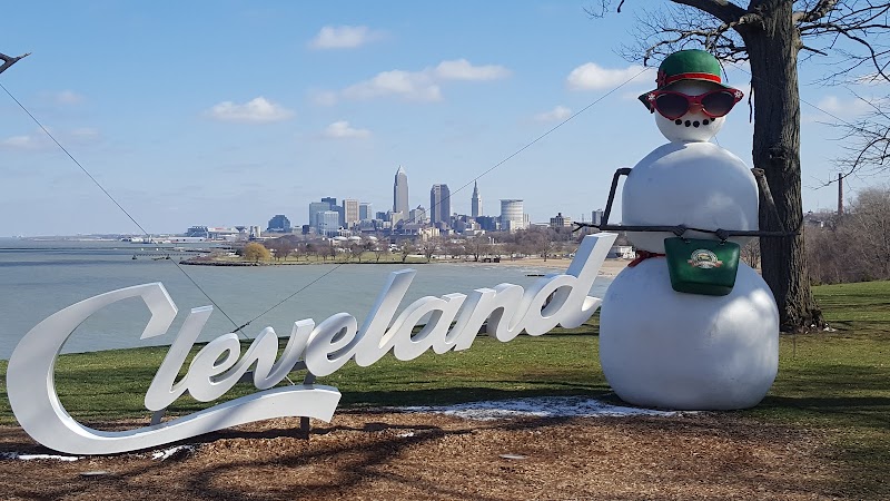 Cleveland Script Sign - Edgewater Park Cleveland atmosphere